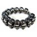 Bransoleta czaszki stal kolor srebrny szer 24mm