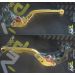 KLAMKI DŁUGIE ŁAMANE DIMOTIV kolor ZŁOTY JASNY KAWASAKI  ZX6R 07-08, Z 1000 07-09, ZX-10R 06-10