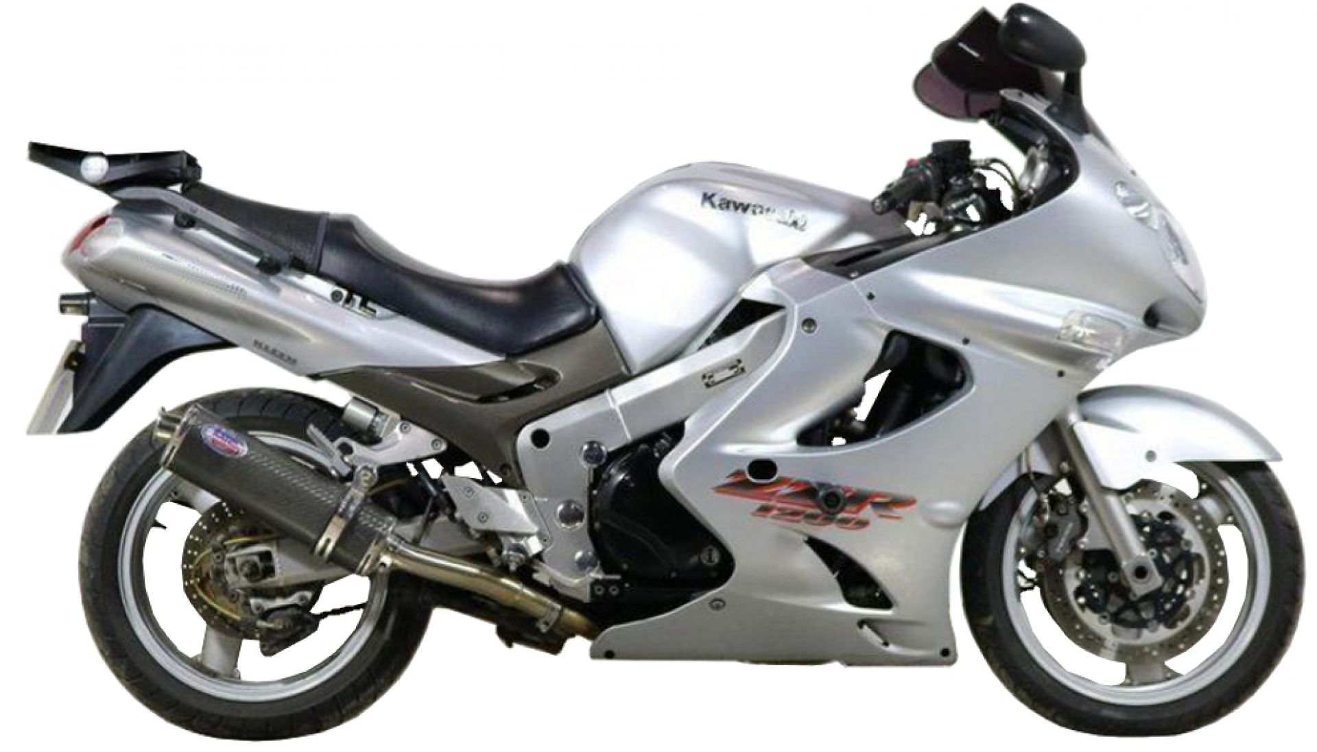 Kawasaki ZZR 1200 2002-2006 SREBRNY - naklejki z pomarańczowym cieniem ...